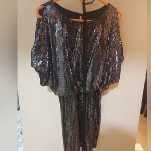 Black Sequin Cocktail Dress